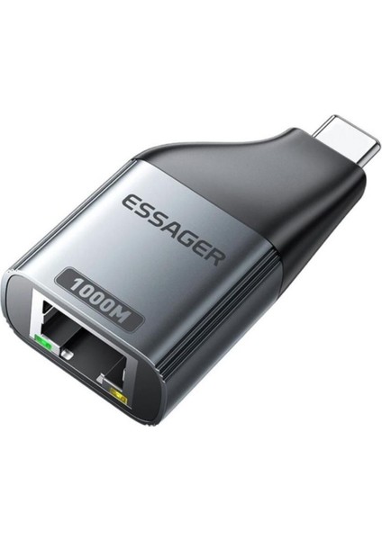 1000MBPS Type-C To RJ45 Dönüştürücü, Gecikmesiz Süper Hızlı Type C To Ethernet Çevirici