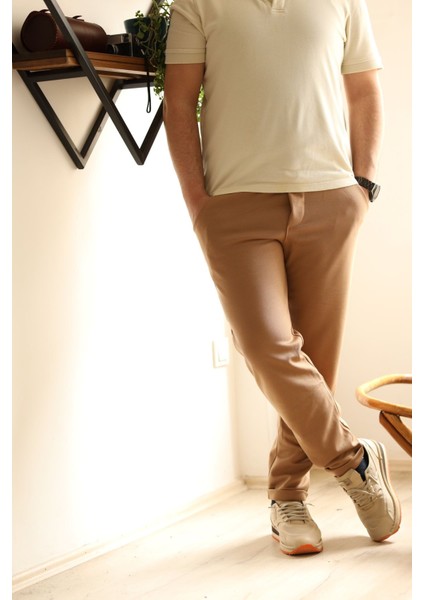 Erkek Slim Fit Likralı Beli Lastikli Jogger Pantolon| Slim Fit ve Rahat Pantolon