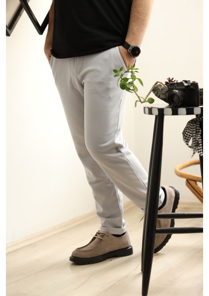 Erkek Slim Fit Likralı Beli Lastikli Jogger Pantolon| Slim Fit ve Rahat Pantolon