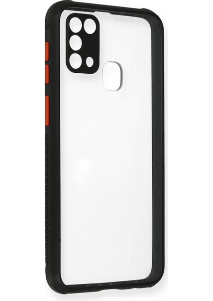 Samsung Galaxy M31 Kılıf Miami Şeffaf Silikon - Siyah Zngzr