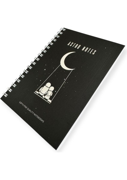 Astro Notes Spiralli Karton Kapak Defter A6 Boy 80 Yaprak Çizgili
