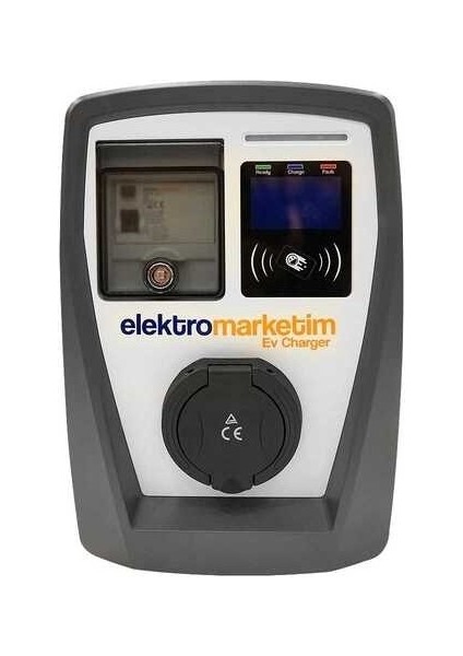 Elektro Marketim Emev-22 22KW 3 Faz Tip Elektrikli Araç Şarj Istasyonu Kablolu