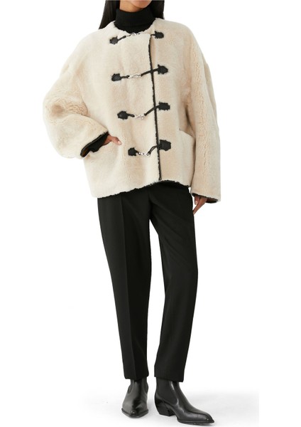 Teddy Shearling Klipsli Ceket