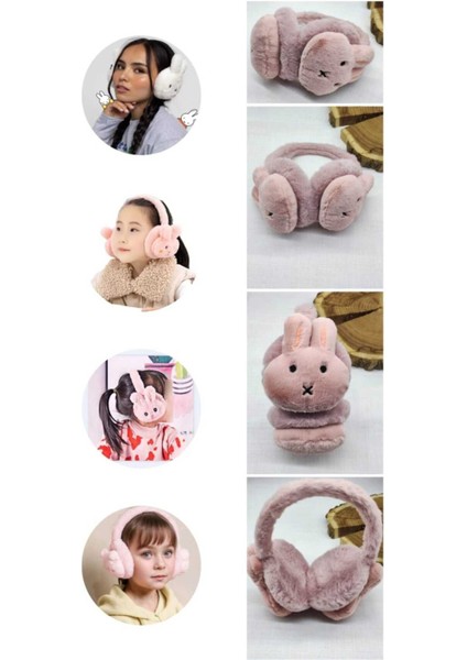 1 Adet Tavşan Model Kışlık Kulaklık Peluş Kulaklık Çocuk Peluş Kulaklık Kız Çocuk Kulaklık