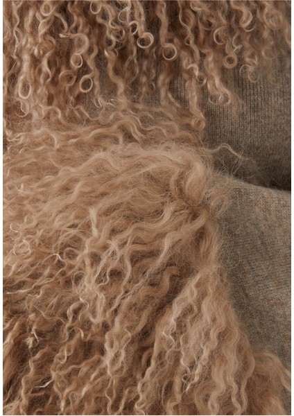 Yün Dokuma Ceket - Deri Yaka ve Manşetler fırsatları