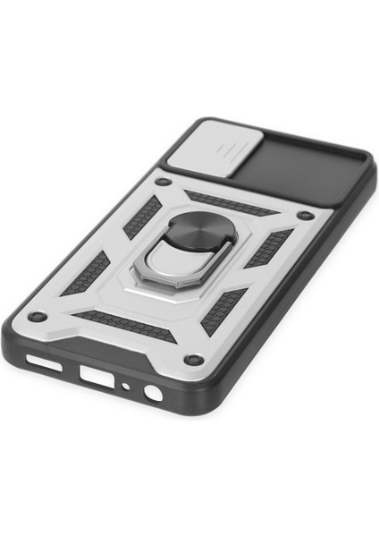 Samsung Galaxy A04 Kılıf Pars Lens Yüzüklü Silikon - Gümüş Zngzr indirimleri