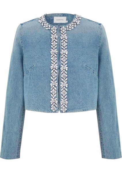 Işıltılı Denim Ceket