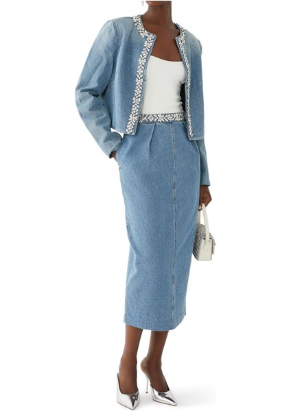 Işıltılı Denim Ceket fiyatları