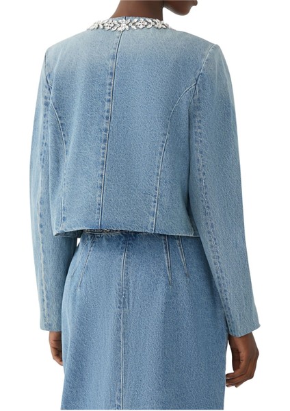 Işıltılı Denim Ceket modelleri