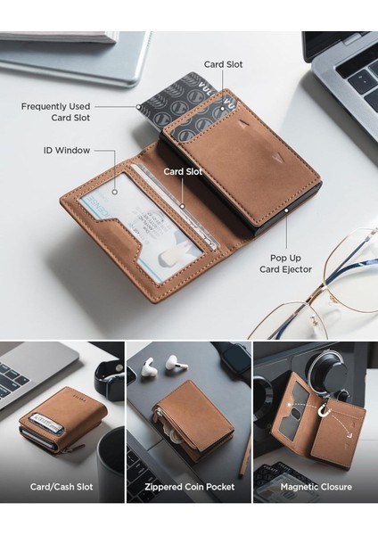 Ince Deri Cüzdan, Rfıd/Nfc Korumalı, Kimlik Pencereli