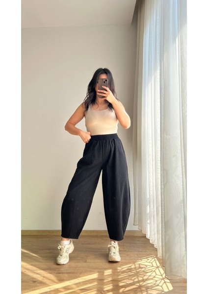 Gabardin Balon Paça Pantolon