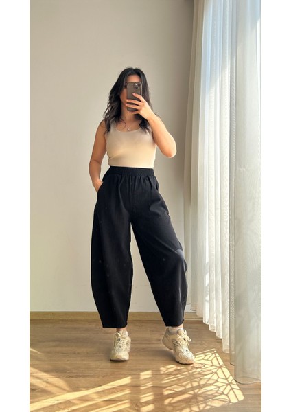 Gabardin Balon Paça Pantolon