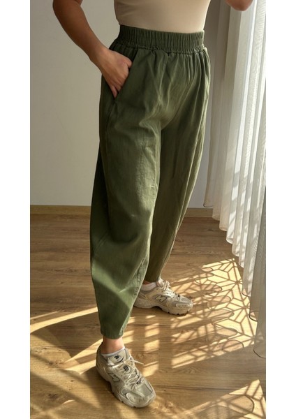 Gabardin Balon Paça Pantolon