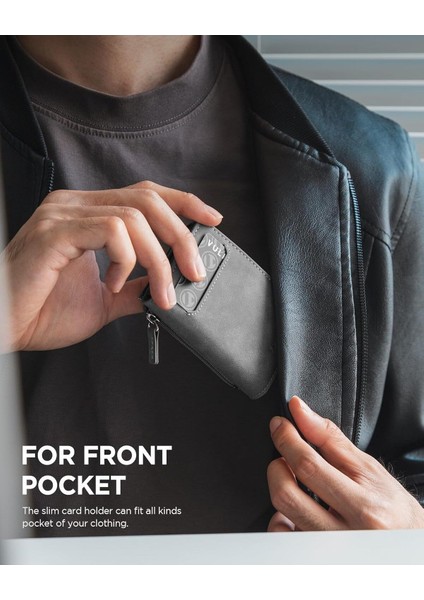Ince Deri Cüzdan, Rfıd/Nfc Korumalı, Kimlik Pencereli