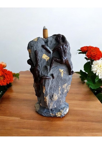 Dağcı Tırmanan Siyah Adamlar Biblosu Geri Akış Tütsülük