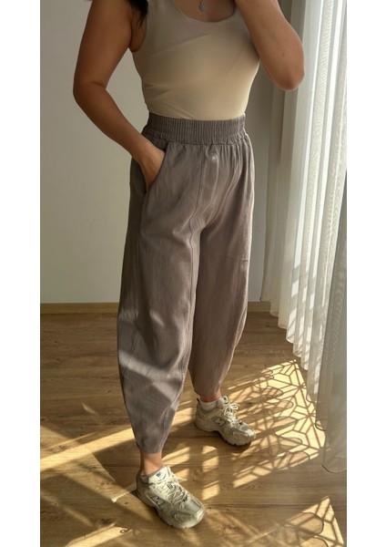 Gabardin Balon Paça Pantolon