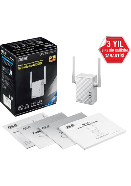 RP-N12, N300, 300MBPS, 2.4ghz Wps Butonu, 1port Megabit Lan, Menzil Genişletici