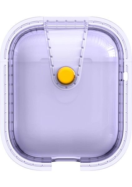 Airpods Uyumlu Airbag 33 Darbelere Karşı Dayanıklı Magnetik Kılıf-Mor