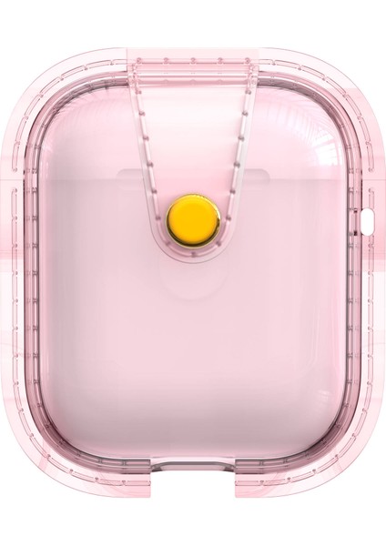 Airpods Uyumlu Airbag 33 Darbelere Karşı Dayanıklı Magnetik Kılıf-Pembe