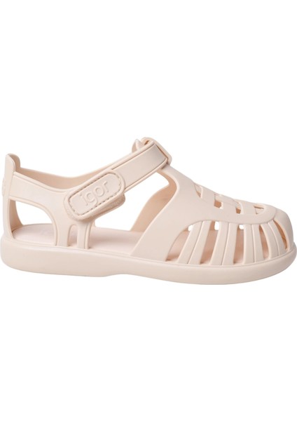 S10271-079 Tobby Solıd Bej Çocuk Sandalet