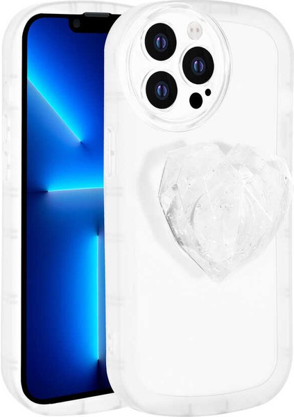 Apple iPhone 13 Pro Kılıf Kamera Korumalı Pop Soketli Renkli Rntc Ofro Kapak-Beyaz