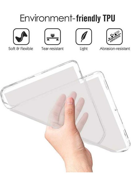 Samsung Galaxy T720 Tab S5E Kılıf Uyumlu Tablet Süper Silikon Kapak-Siyah
