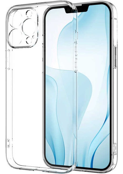 Apple iPhone 13 Pro Max Uyumlu Rntc Kamera Korumalı Süper Silikon Kapak-Renksiz