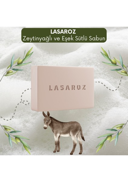 2 Adet Zeytin Yağlı ve Eşek Sütlü Sabun Doğal ve Bitkisel Içerikli 100 gr