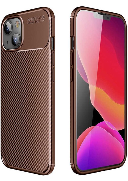 Apple iPhone 13 Mini Uyumlu Rntc Negro Silikon Kapak-Kahverengi