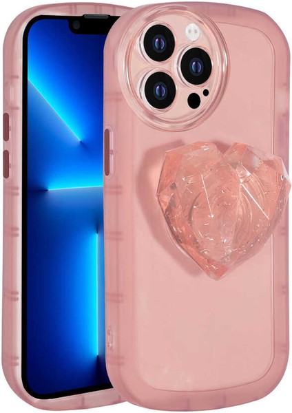 Apple iPhone 12 Pro Max Uyumlu Kamera Korumalı Pop Soketli Renkli Rntc Ofro Kapak-Pembe