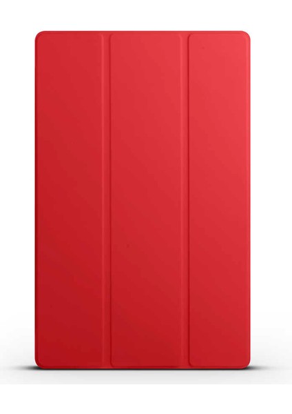 Samsung Galaxy Tab S8 Ultra SM-X900 Uyumlu Smart Cover Standlı 1-1 Kılıf-Kırmızı
