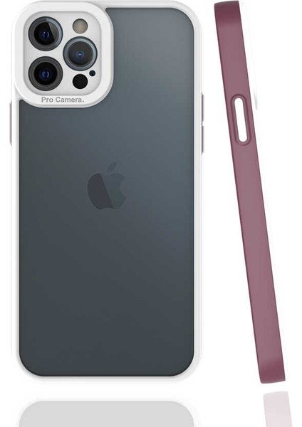 Apple iPhone 12 Pro Max Uyumlu Rntc Mima Kapak-Mürdüm