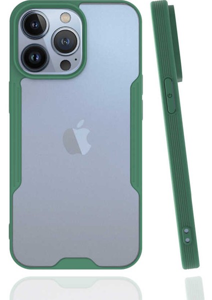 Apple iPhone 13 Pro Uyumlu Rntc Parfe Kapak-Koyu Yeşil