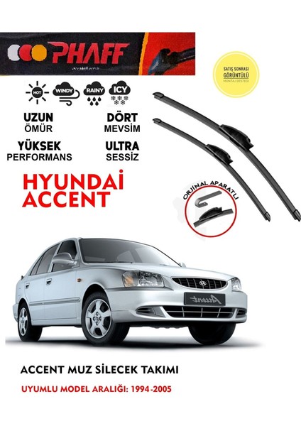Hyundai Accent Silecek 1998 Model Araca Özel Aparat