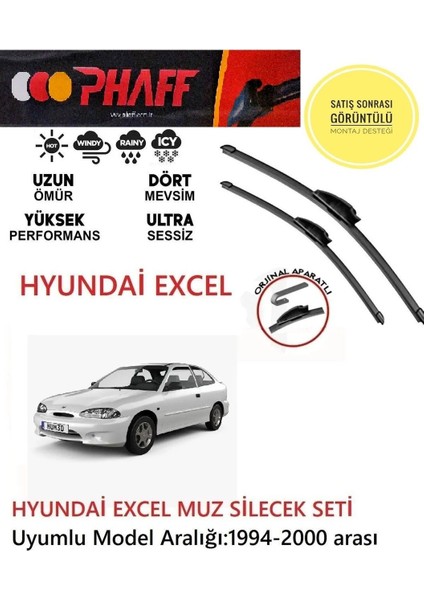 Hyundai Excel Silecek Takımı 1995 Model Araca Özel Aparat