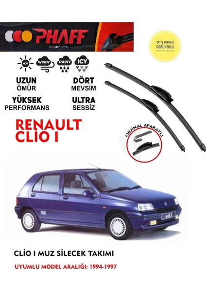 Clio 1 Silecek Silgeç Takımı 1997 Model Araca Uyumlu