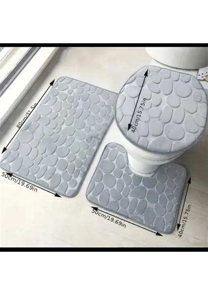 Banyo Tuvalet Paspas Seti 3 Parça