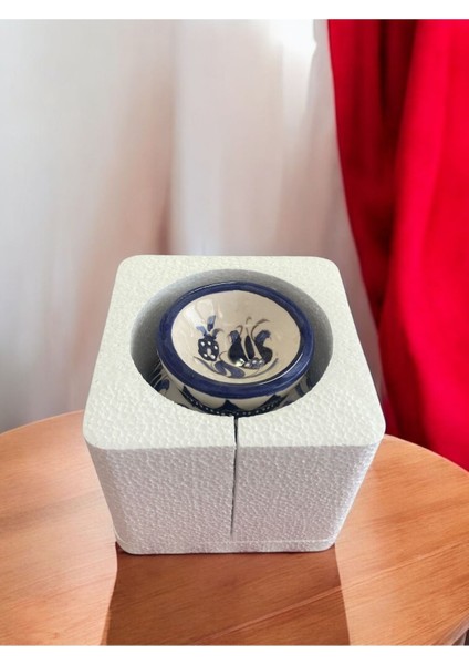 Mavi Çiçek Desenli El Yapımı Çini Buhurdanlık indirimleri