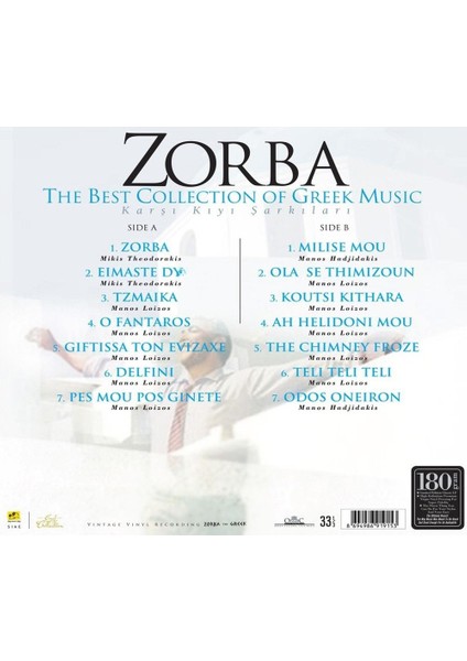 Zorba The Best Collection Of Greek Music Plak fiyatları