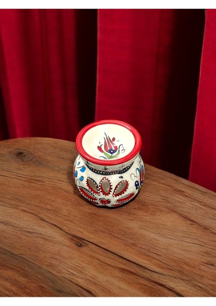 Mavi Çiçek Desenli El Yapımı Çini Buhurdanlık modelleri