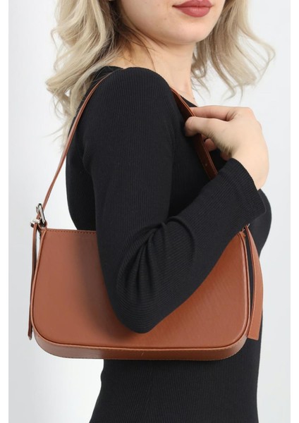 Suni Deri Bayan Omuz Çantası VS.BLKT.0283