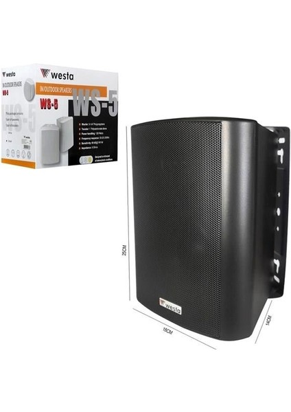 Ws-5tb 5,25" 125W Trafolu Siyah Hoparlör IP65