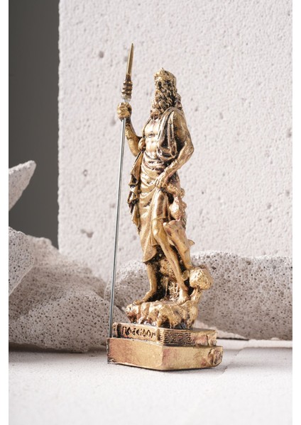 Posedion Heykel Dekoratif Obje Biblo Polyester