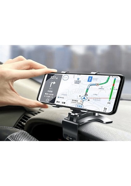 Pratik araba gösterge üstüne takılan 360 oynar başlıklı telefon tutucu ( lisinya )