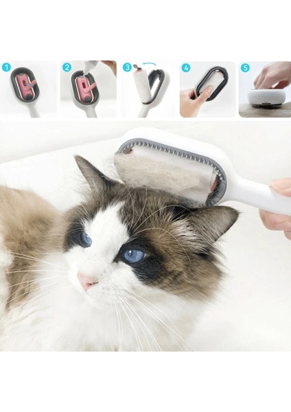 Su Hazneli Kedi ve Köpek Tüyü Toplamama Fırçası Su Hazneli Pet Tarağı ( Lisinya )