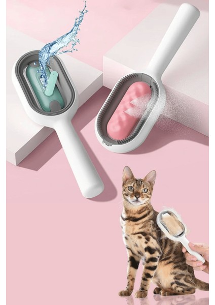 Su Hazneli Kedi ve Köpek Tüyü Toplamama Fırçası Su Hazneli Pet Tarağı ( Lisinya )