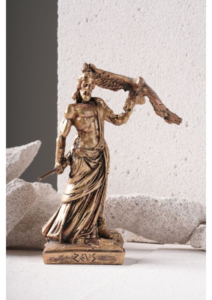 Zeus Heykel Obje Biblo Polyester