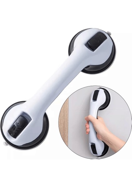 Sunup SN-14661 Vantuzlu Banyo Tutacağı - Kayma Düşme Önleyici Kilitli Tutunma Barı ( Lisinya )