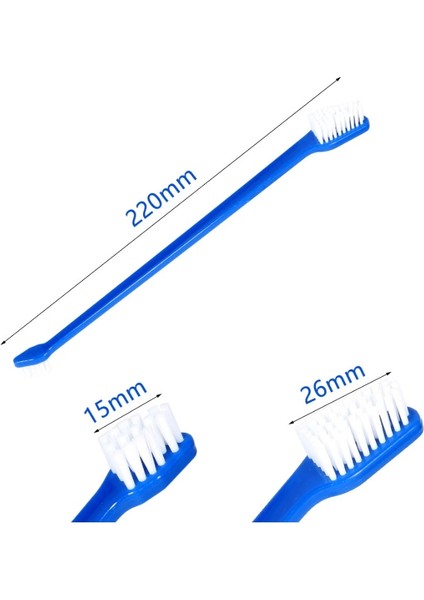 Pratik Çift Taraflı Hayvan Diş Fırçası 4 Lü Set ( Lisinya )