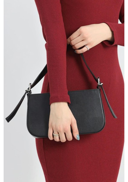 Suni Deri Bayan Omuz Çantası VS.BLKT.0285